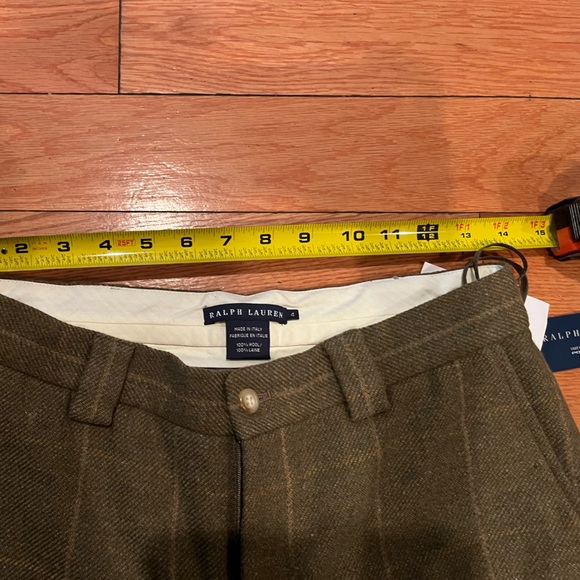 Ralph Lauren Olive Tweed Dress Pants - Picture 6 of 7